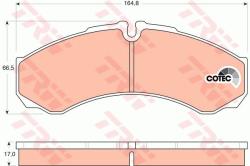 TRW set placute frana, frana disc TRW COTEC GDB1534 (GDB1534)