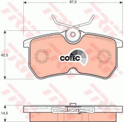TRW set placute frana, frana disc TRW COTEC GDB1354 (GDB1354)