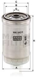 Mann-filter filtru combustibil MANN-FILTER WK 842/8 - automobilus