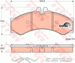 TRW set placute frana, frana disc TRW COTEC GDB1288 (GDB1288)