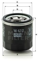 Mann-filter Filtru ulei MANN-FILTER W 67/2 (W 67/2) - automobilus