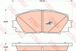 TRW set placute frana, frana disc TRW COTEC GDB4173 (GDB4173)
