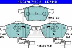 ATE set placute frana, frana disc ATE Ceramic 13.0470-7110.2 (13.0470-7110.2)