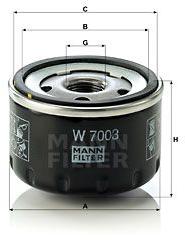 Mann-filter Filtru ulei MANN-FILTER W 7003 (W 7003) - automobilus