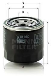 Mann-filter Filtru ulei MANN-FILTER W 811/80 (W 811/80) - automobilus