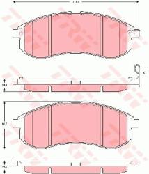 TRW set placute frana, frana disc TRW COTEC GDB3380 (GDB3380)