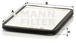 Mann-filter Filtru, aer habitaclu MANN-FILTER CU 2424 (CU 2424)