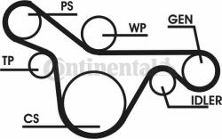 Continental Ctam Set curea transmisie cu caneluri CONTINENTAL CTAM 6PK1413D1 (6PK1413D1) - automobilus