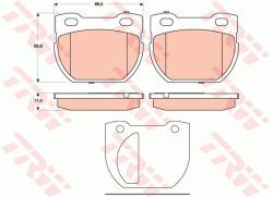 TRW set placute frana, frana disc TRW COTEC GDB1666 (GDB1666)