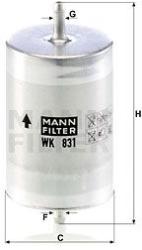 Mann-filter filtru combustibil MANN-FILTER WK 831 - automobilus