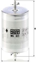 Mann-filter filtru combustibil MANN-FILTER WK 831 (WK 831) - automobilus