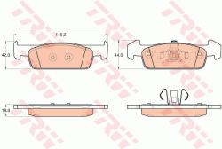 TRW set placute frana, frana disc TRW COTEC GDB2018 (GDB2018)