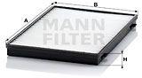 Mann-filter Filtru, aer habitaclu MANN-FILTER CU 3943 (CU 3943)
