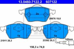 ATE set placute frana, frana disc ATE 13.0460-7122.2 (13.0460-7122.2)