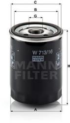 Mann-filter Filtru ulei MANN-FILTER W 713/16 (W 713/16) - automobilus