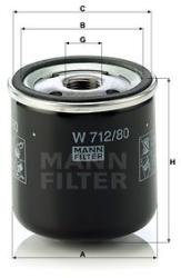 Mann-filter Filtru ulei MANN-FILTER W 712/80 - automobilus