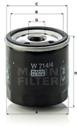 Mann-filter Filtru ulei MANN-FILTER W 714/4 (W 714/4) - automobilus