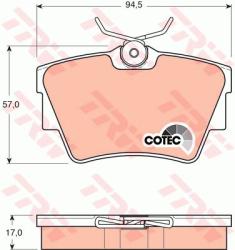 TRW set placute frana, frana disc TRW COTEC GDB1479 (GDB1479)