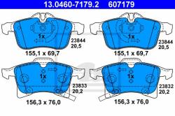 ATE set placute frana, frana disc ATE 13.0460-7179.2 (13.0460-7179.2)