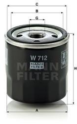 Mann-filter Filtru ulei MANN-FILTER W 712 (W 712) - automobilus