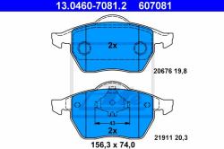 ATE set placute frana, frana disc ATE 13.0460-7081.2 (13.0460-7081.2)