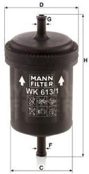 Mann-filter filtru combustibil MANN-FILTER WK 613/1 (WK 613/1) - automobilus