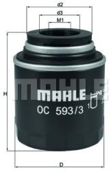 MAHLE Filtru ulei MAHLE OC 593/3 (OC 593/3) - automobilus