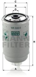 Mann-filter filtru combustibil MANN-FILTER WK 842/2 (WK 842/2) - automobilus