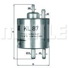 MAHLE filtru combustibil MAHLE KL 87 (KL 87) - automobilus