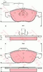 TRW set placute frana, frana disc TRW GDB1444 (GDB1444) - automobilus