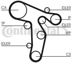 Continental Ctam Set pompa apa + curea dintata CONTINENTAL CTAM CT1134WP1 (CT1134WP1) - automobilus