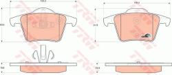 TRW set placute frana, frana disc TRW COTEC GDB1566 (GDB1566)