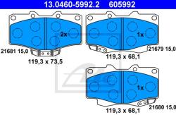 ATE set placute frana, frana disc ATE 13.0460-5992.2 (13.0460-5992.2)
