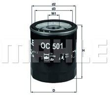 MAHLE Filtru ulei MAHLE OC 501 (OC 501) - automobilus