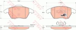 TRW set placute frana, frana disc TRW COTEC GDB1605 (GDB1605)