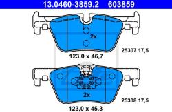 ATE set placute frana, frana disc ATE 13.0460-3859.2 (13.0460-3859.2)