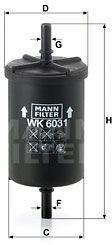 Mann-filter filtru combustibil MANN-FILTER WK 6031 (WK 6031) - automobilus