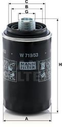 Mann-filter Filtru ulei MANN-FILTER W 719/53 (W 719/53) - automobilus