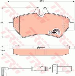 TRW set placute frana, frana disc TRW GDB1697 - automobilus