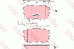 TRW set placute frana, frana disc TRW COTEC GDB1093 (GDB1093)