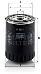 Mann-filter Filtru ulei MANN-FILTER W 830/1 (W 830/1) - automobilus