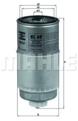 MAHLE filtru combustibil MAHLE KC 69 (KC 69) - automobilus