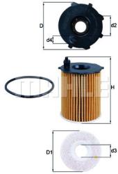 MAHLE Filtru ulei MAHLE OX 171/16D (OX 171/16D) - automobilus