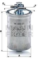 Mann-filter filtru combustibil MANN-FILTER WK 842/21 x (WK 842/21 x) - automobilus