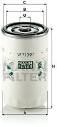 Mann-filter Filtru ulei MANN-FILTER W 719/27 (W 719/27) - automobilus