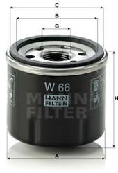 Mann-filter Filtru ulei MANN-FILTER W 66 - automobilus