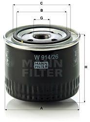 Mann-filter Filtru ulei MANN-FILTER W 914/26 (W 914/26) - automobilus