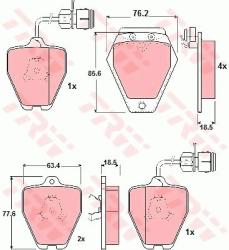 TRW set placute frana, frana disc TRW GDB1162 - automobilus