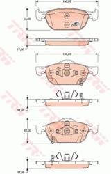 TRW set placute frana, frana disc TRW COTEC GDB3476 (GDB3476)