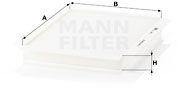 Mann-filter Filtru, aer habitaclu MANN-FILTER CU 2622 (CU 2622)
